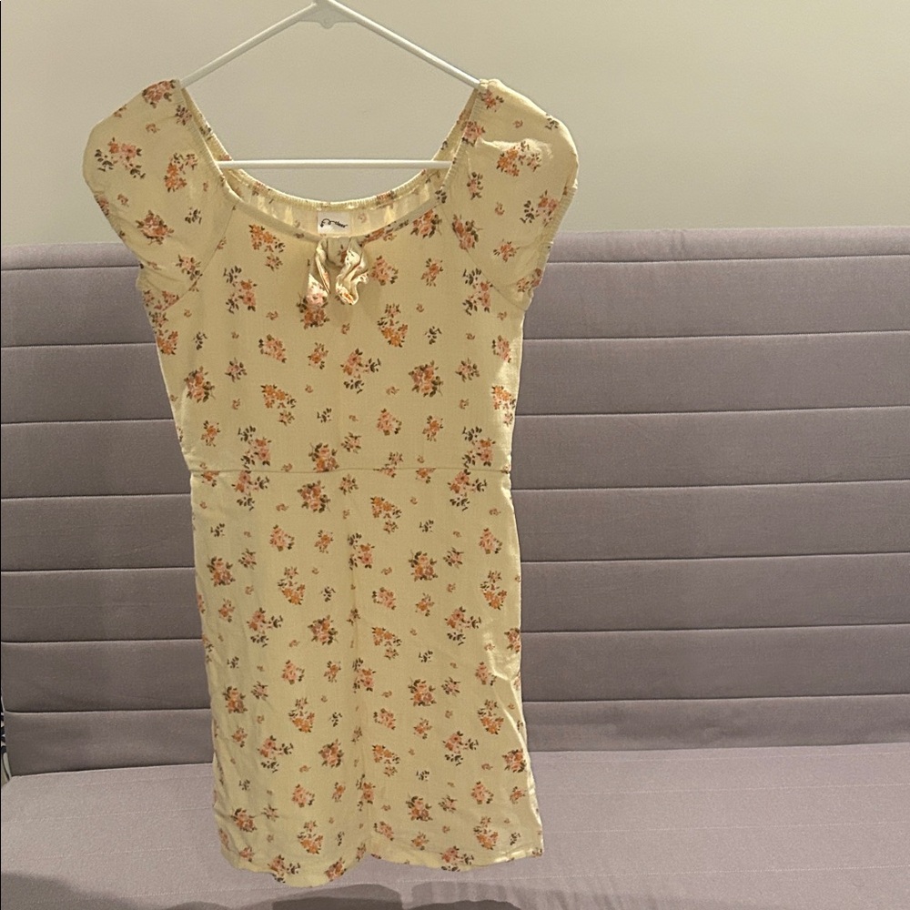 Target Cream Floral Mini Dress